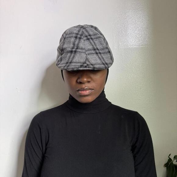 Vintage plaided newsboy beret cap - Picture 2 of 6